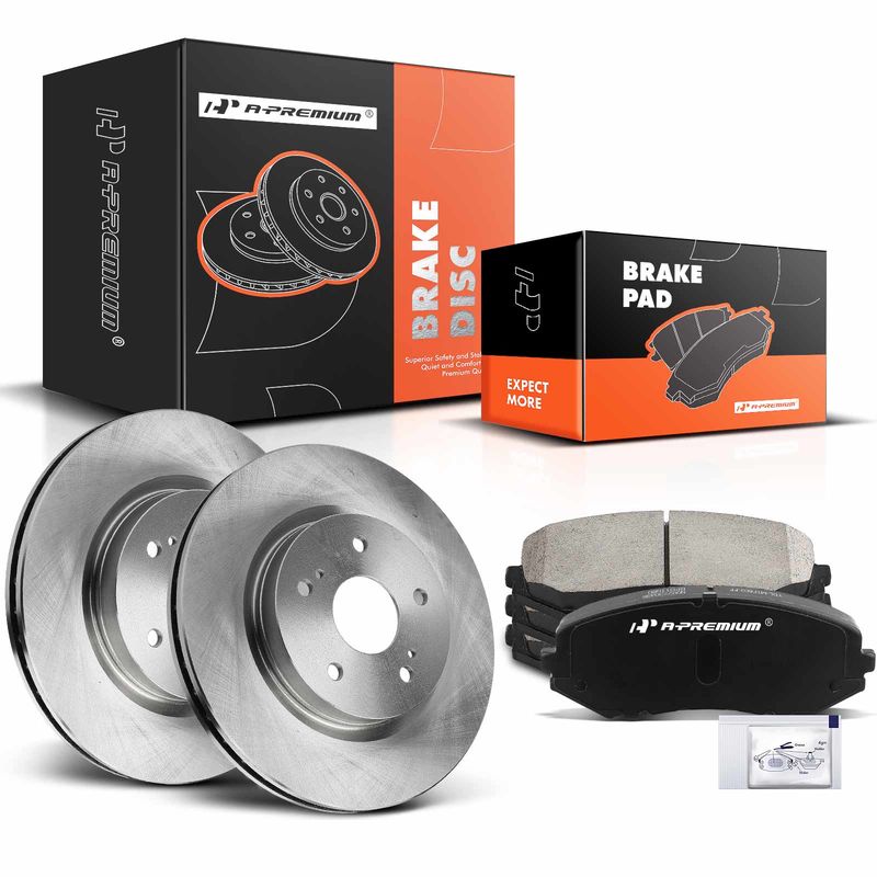 Front Disc Brake Rotors & Ceramic Brake Pads for Suzuki Grand Vitara 2006-2013