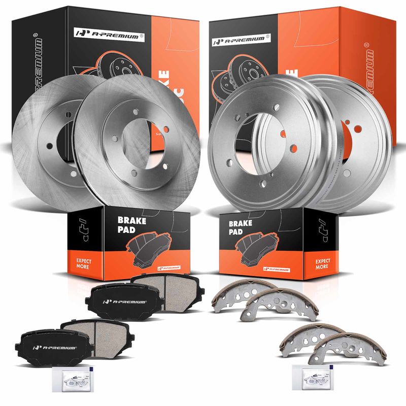 Front Disc Brake Rotors & Brake Pads & Rear Brake Drums & Brake Shoes for Suzuki