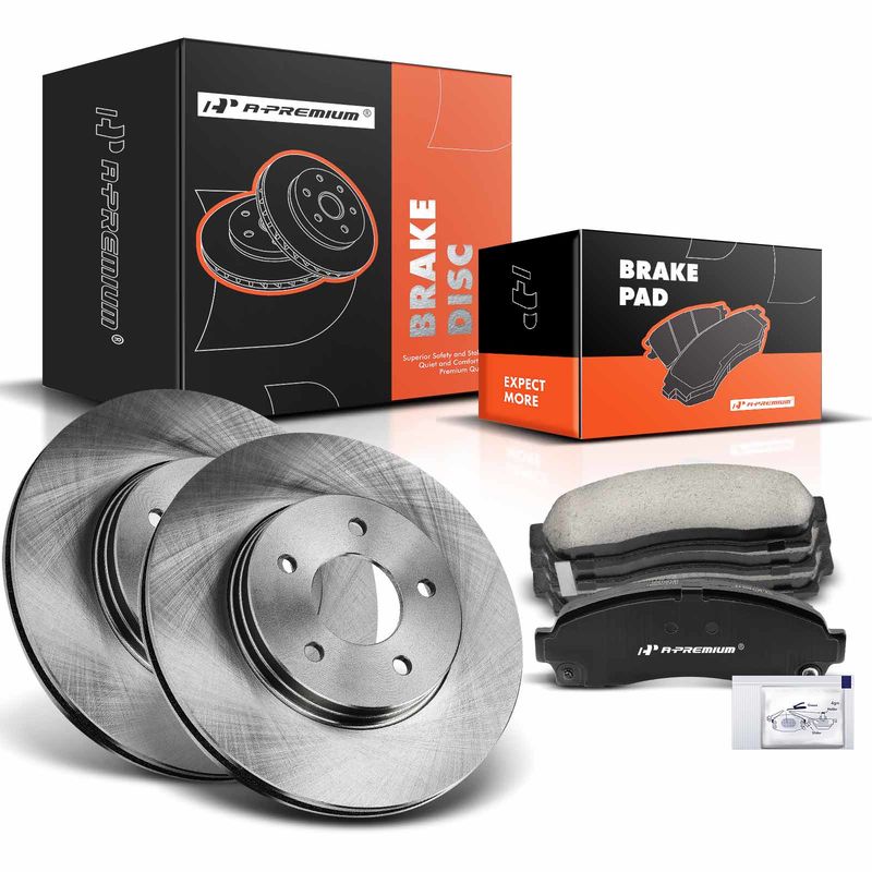 Front Disc Brake Rotors & Ceramic Brake Pads for Chevrolet Equinox Pontiac Saturn