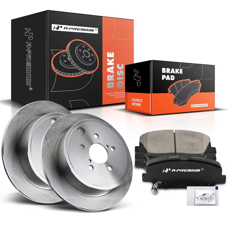 Front Disc Brake Rotors & Ceramic Brake Pads for Kia Optima 2011-2015 2.0L