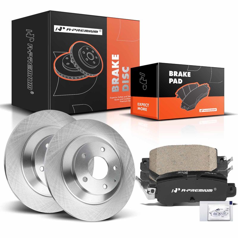 Rear Disc Brake Rotors & Ceramic Brake Pads for Mazda CX-5 2013-2015
