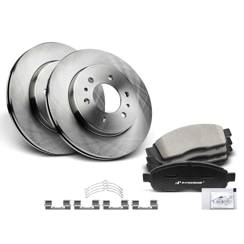Front Disc Brake Rotors & Ceramic Brake Pads for Ford F-150 2009