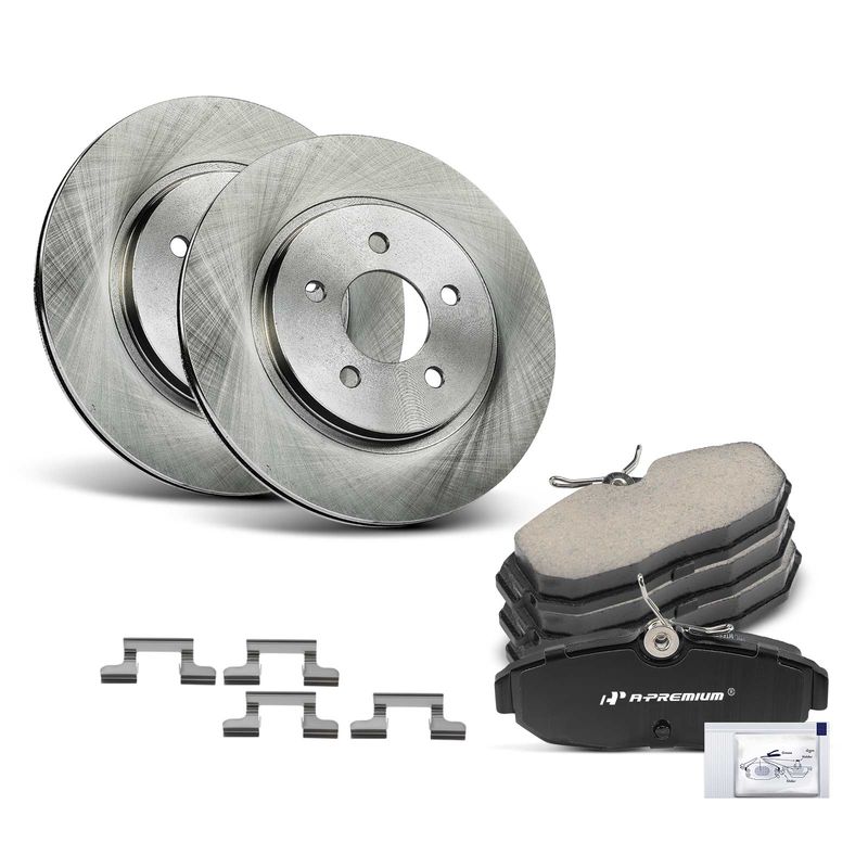 Rear Disc Brake Rotors & Ceramic Brake Pads for Ford Mustang 2005-2011