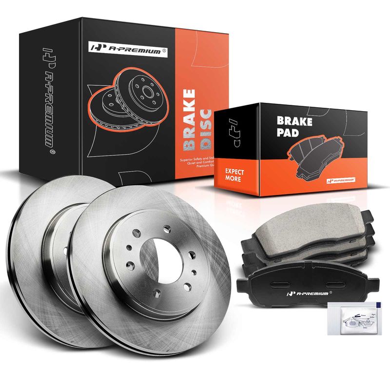 Front Disc Brake Rotors & Ceramic Brake Pads for Ford F-150 2009