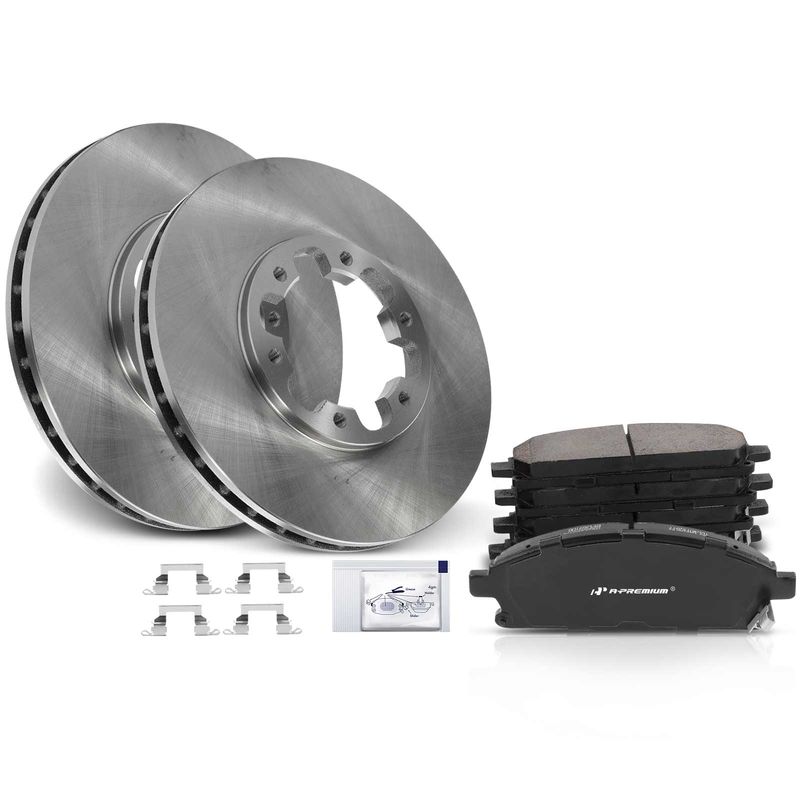 Front Disc Brake Rotors & Ceramic Brake Pads for Nissan Pathfinder INFINITI QX4
