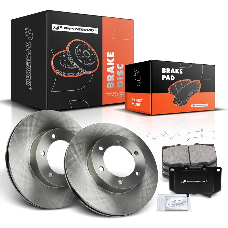 Front Disc Brake Rotors & Ceramic Brake Pads for Toyota Tundra 2000-2003 Sequoia