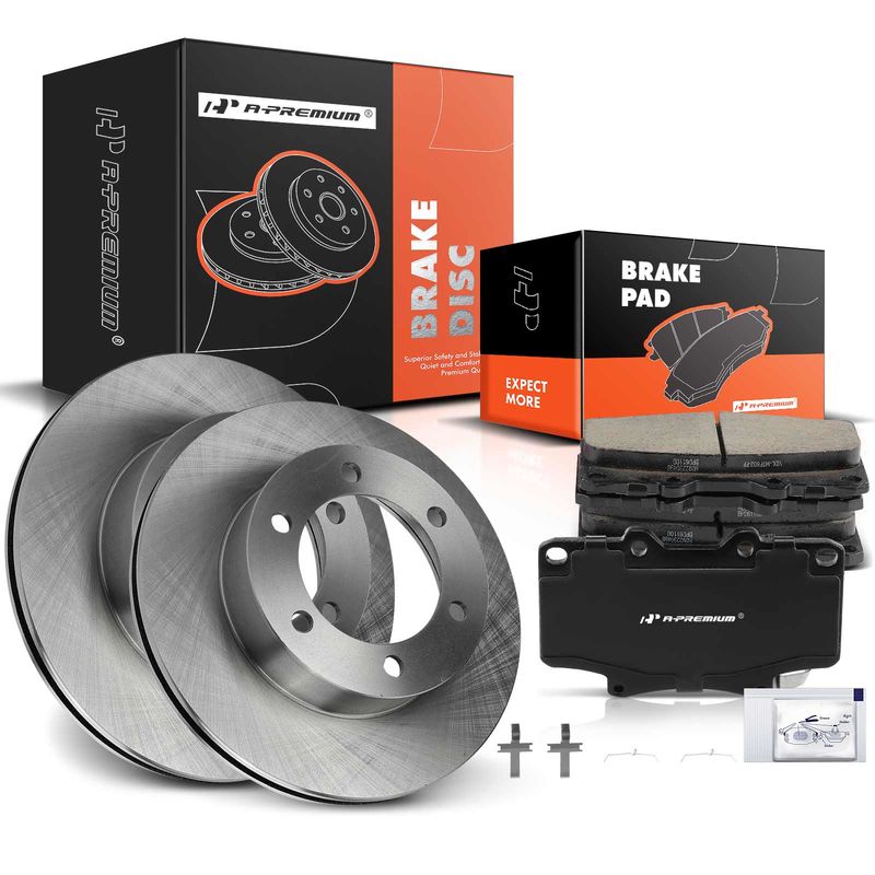 Front Disc Brake Rotors & Ceramic Brake Pads for Toyota 4Runner 1996-2002 Tacoma
