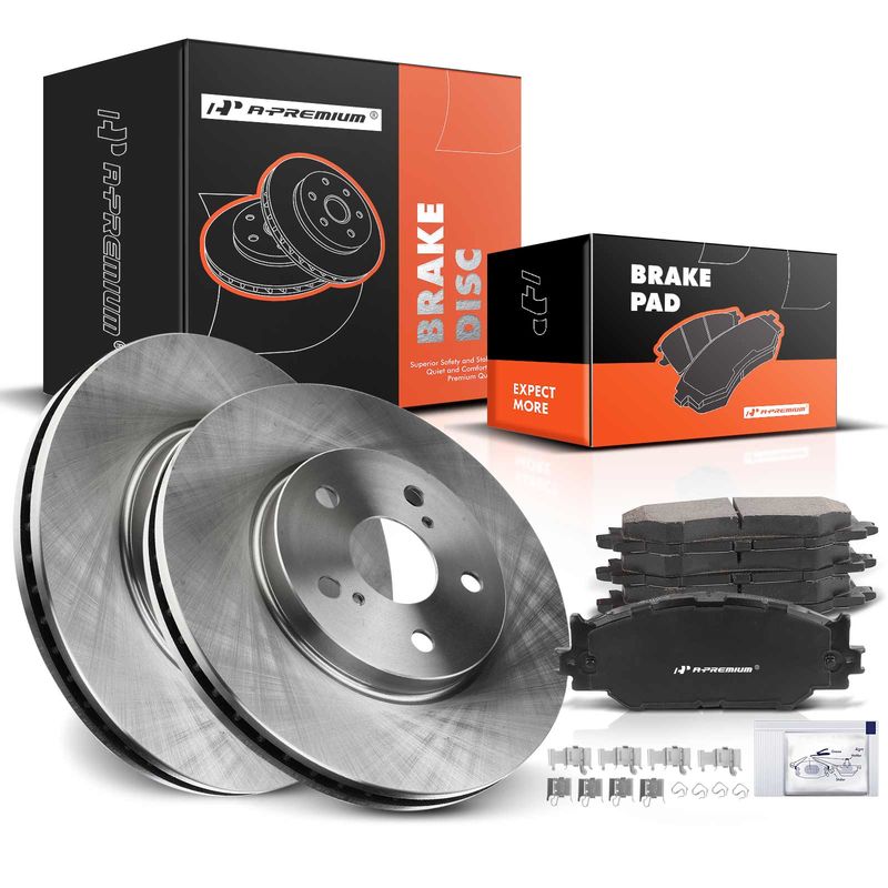 Front Disc Brake Rotors & Ceramic Brake Pads for Lexus IS250 2006-2015 V6 2.5L