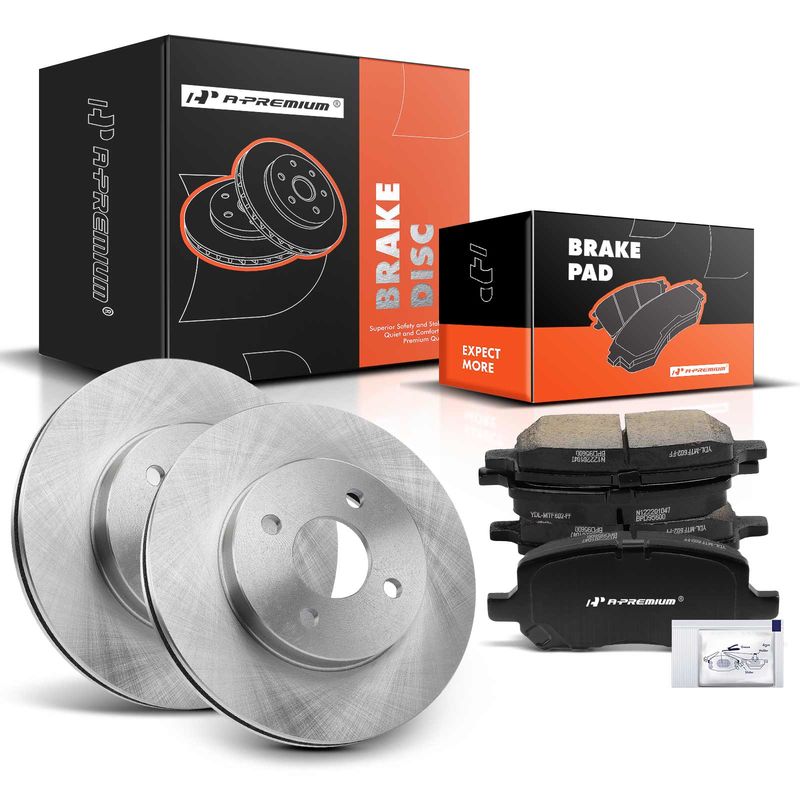 Front Disc Brake Rotors & Ceramic Brake Pads for Chevy Cobalt Pontiac G5 Saturn