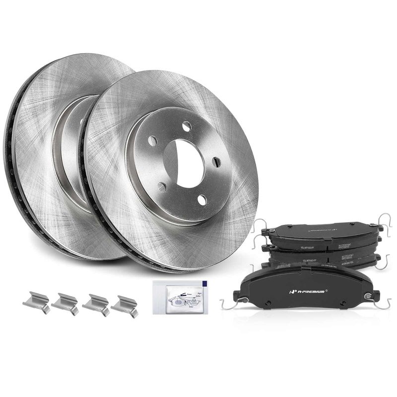 Front Disc Brake Rotors & Ceramic Brake Pads for Ford Mustang 2005-2010 V6 4.0L