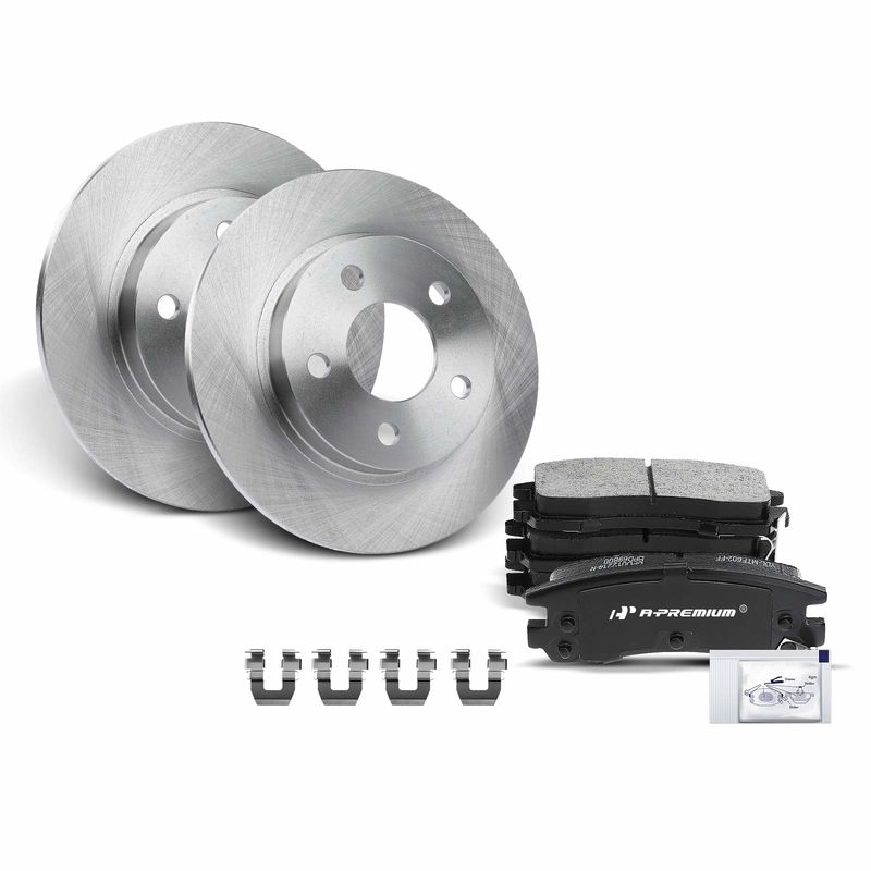 Rear Disc Brake Rotors & Ceramic Brake Pads for Buick LeSabre Cadillac Oldsmobile