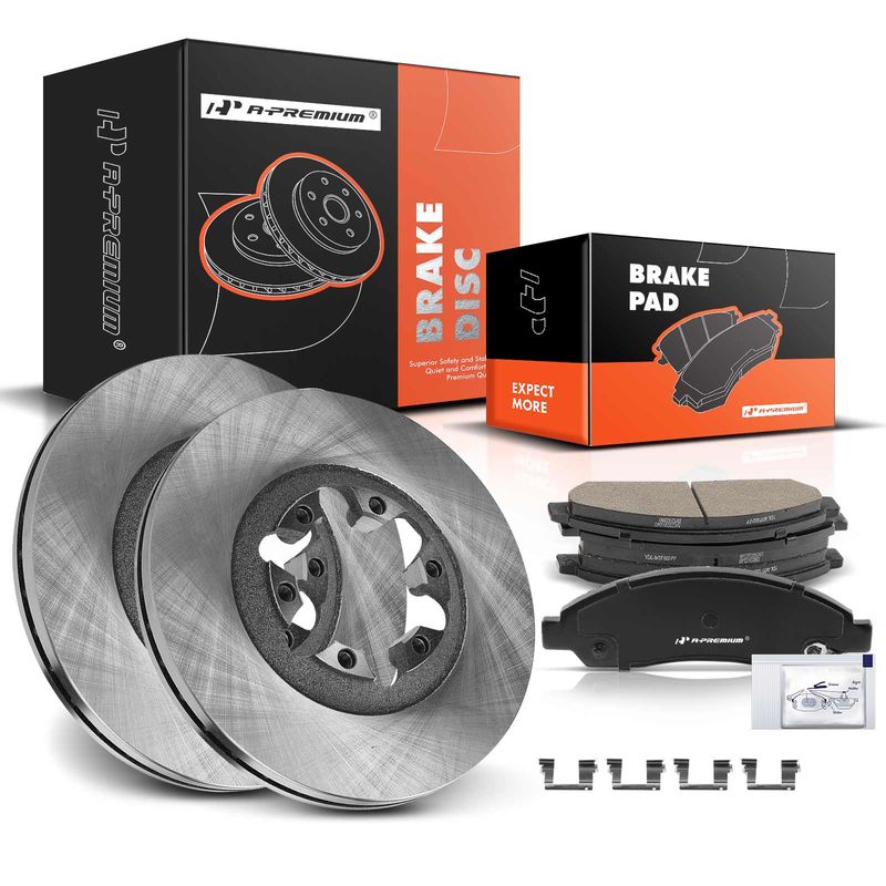 Front Disc Brake Rotors & Ceramic Brake Pads for Chevy Colorado GMC Canyon Isuzu