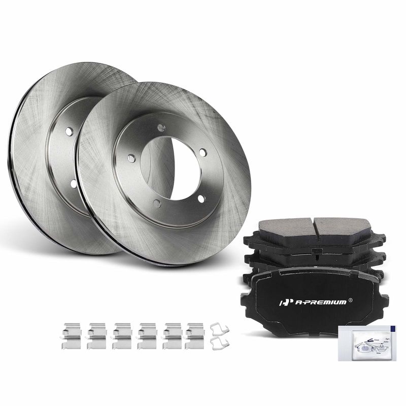 Front Disc Brake Rotors & Ceramic Brake Pads for Suzuki Grand Vitara 1999-2005