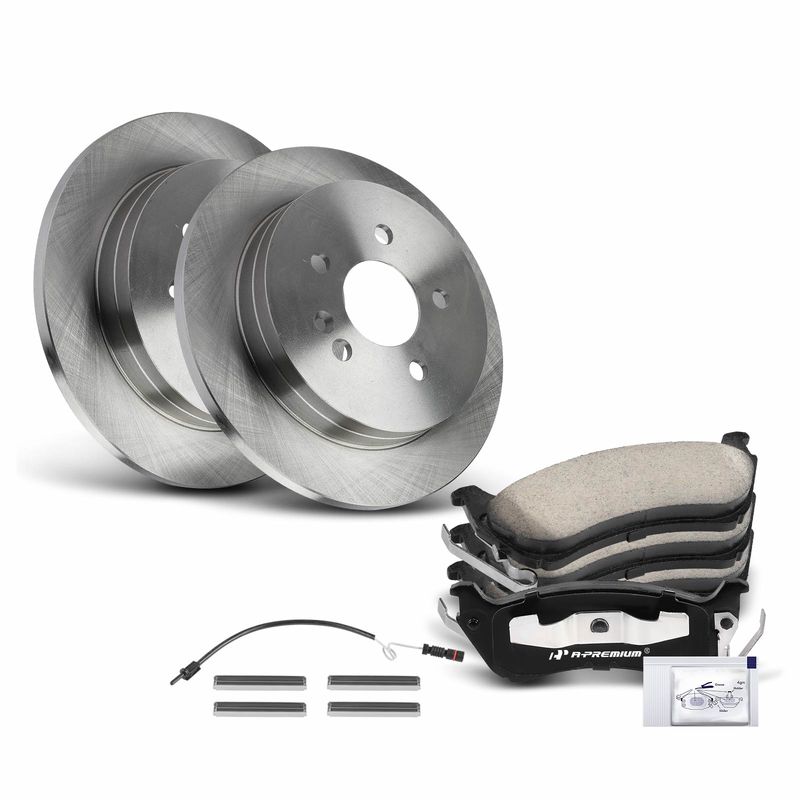 Rear Disc Brake Rotors & Ceramic Brake Pads for Mercedes-Benz ML320 ML350 ML430