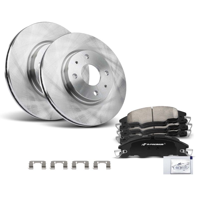 Front Disc Brake Rotors & Ceramic Brake Pads for Ford Focus 2008-2011