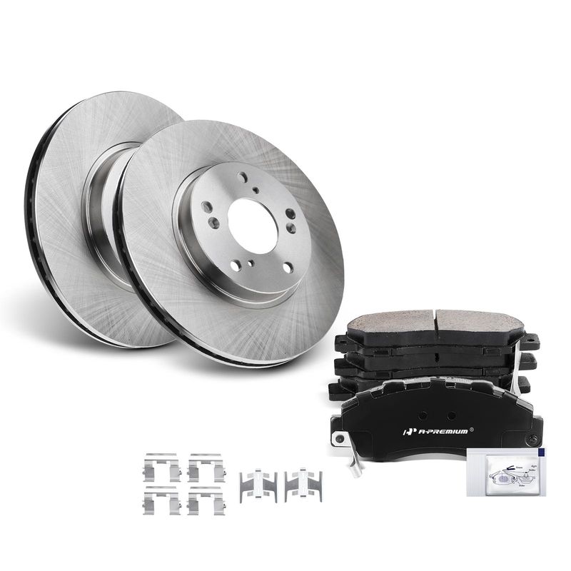 Front Disc Brake Rotors & Ceramic Brake Pads for Honda Accord 1998-2002 V6 3.0L