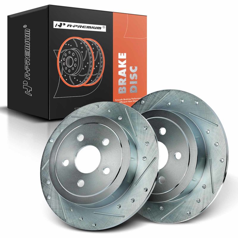 Rear Drilled Brake Rotors for Chrysler Cirrus PT Cruiser Sebring Dodge Plymouth