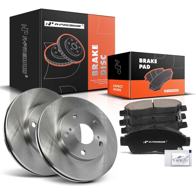 Front Disc Brake Rotors & Ceramic Brake Pads for Toyota Camry 1992-2001 L4 2.2L