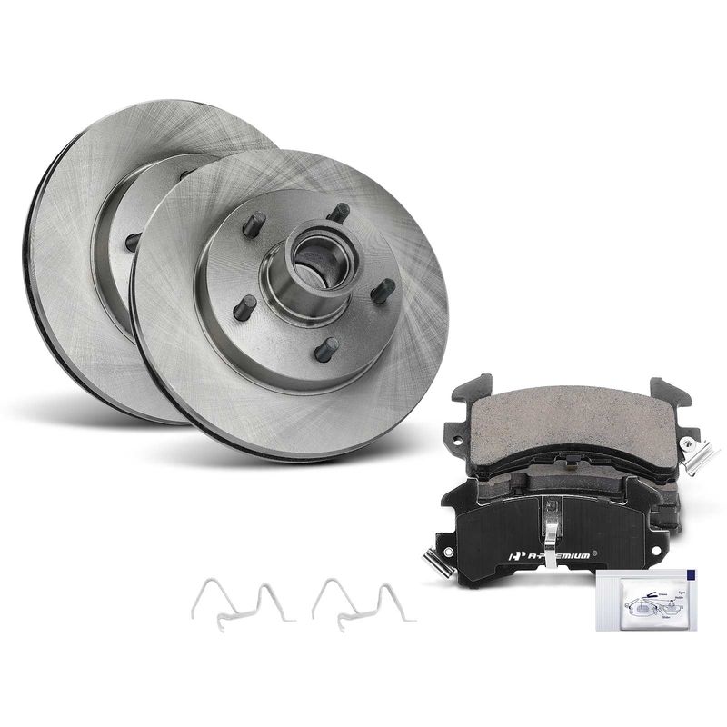 Front Disc Brake Rotors & Ceramic Brake Pads for Chevy S10 Blazer GMC Jimmy Isuzu