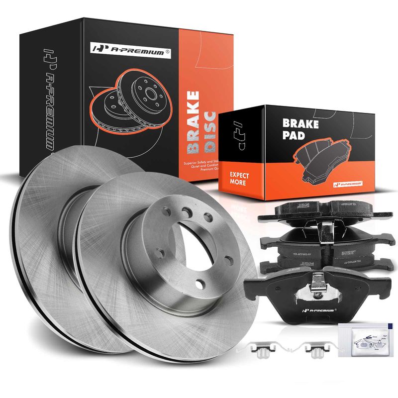 Front Disc Brake Rotors & Ceramic Brake Pads for BMW 128i 2008-2013 325i 328xi