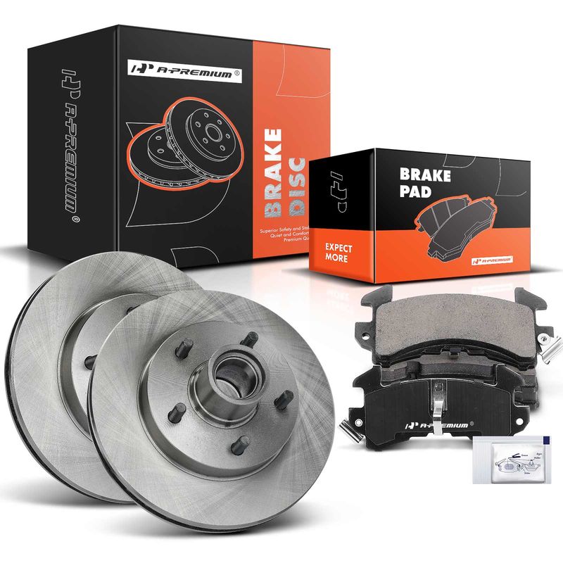 Front Disc Brake Rotors & Ceramic Brake Pads for Chevy S10 Blazer GMC Jimmy Isuzu