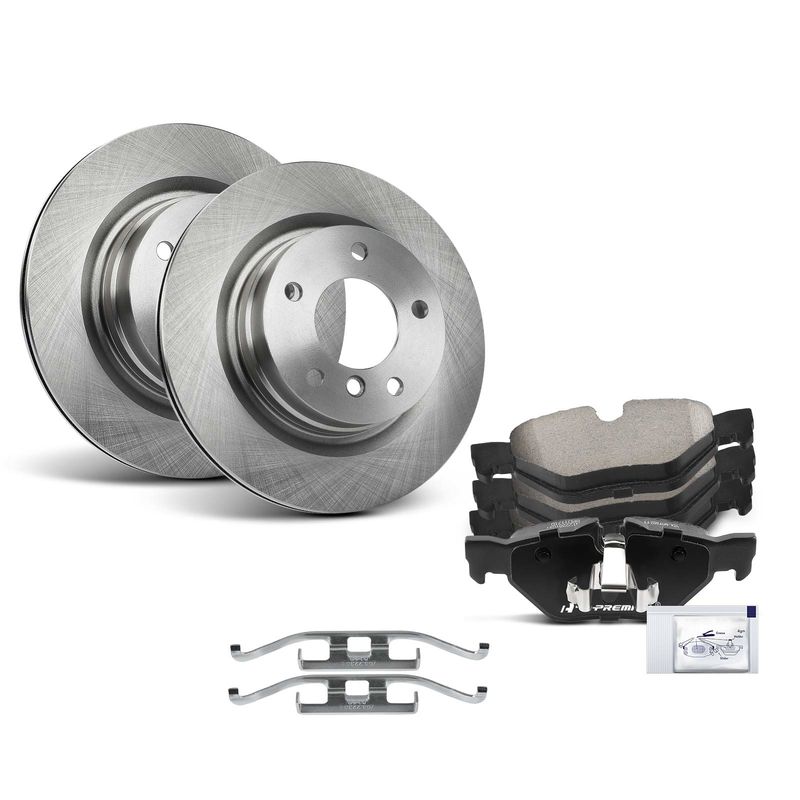 Rear Disc Brake Rotors & Ceramic Brake Pads for BMW E46 323i 2006-2011 328i 325i