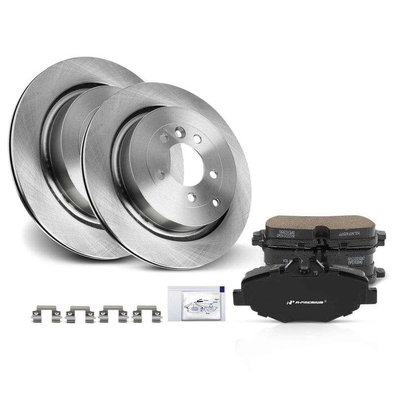 Rear Disc Brake Rotors & Ceramic Brake Pads for Land Rover Range Rover Sport LR3