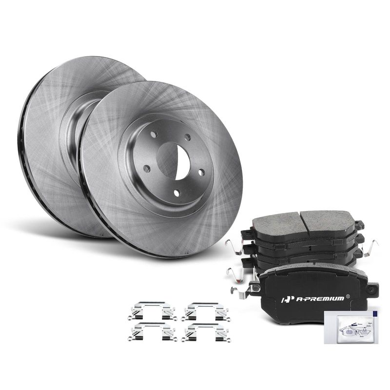 Front Disc Brake Rotors & Ceramic Brake Pads for Nissan Altima Maxima INFINITI