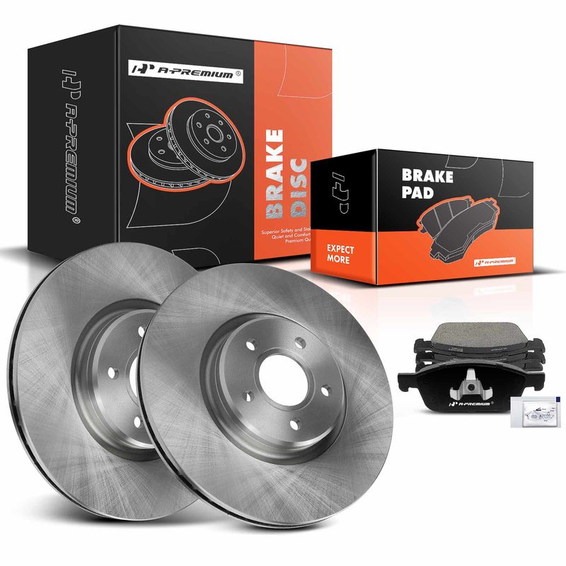 Front Disc Brake Rotors & Ceramic Brake Pads for Ford Escape Transit Connect