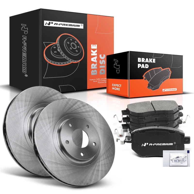 Front Disc Brake Rotors & Ceramic Brake Pads for Nissan Altima Maxima INFINITI