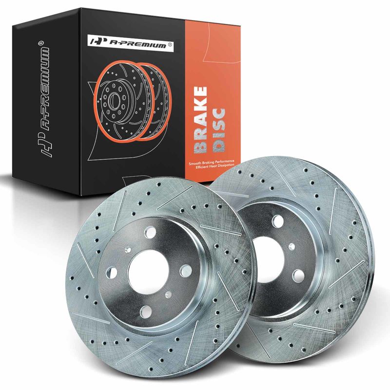 Front Drilled Brake Rotors for Scion xA xB 2004-2006 L4 1.5L 255mm