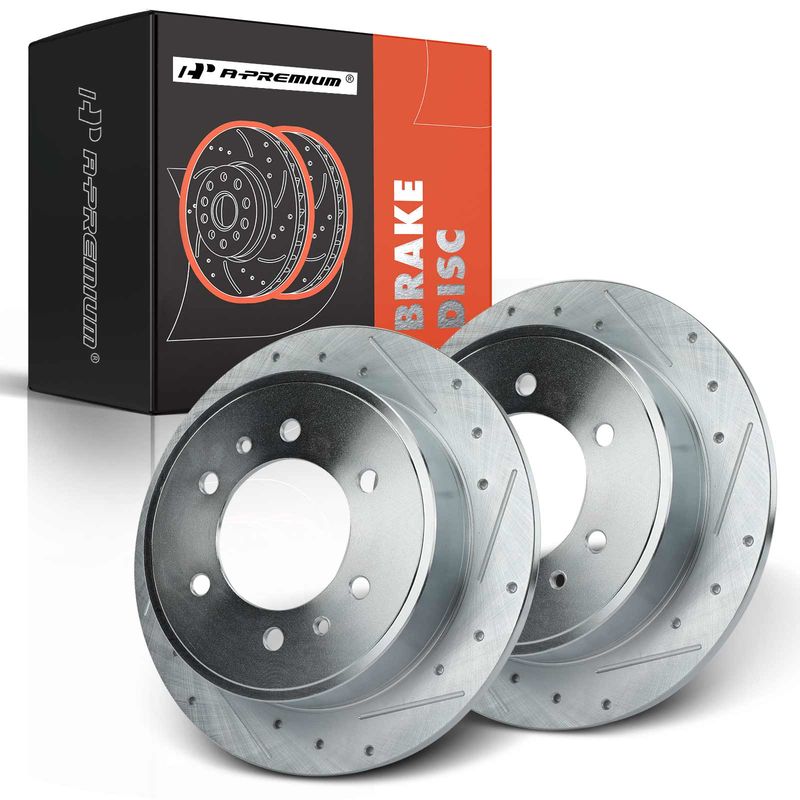 Rear Drilled Brake Rotors for Hummer H3 2006-2010 H3T 2009-2010