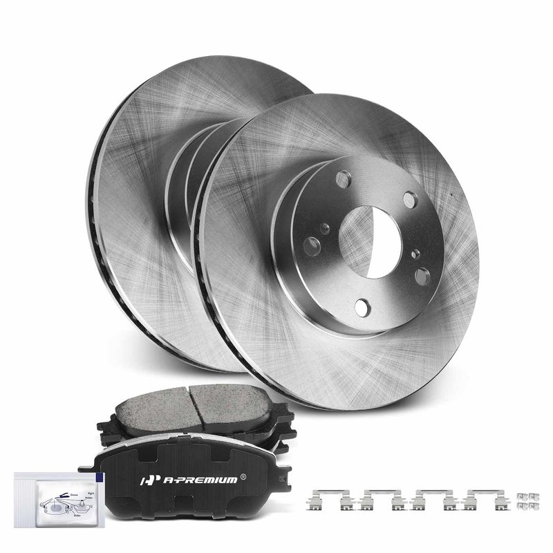 Front Disc Brake Rotors & Ceramic Brake Pads for Toyota Tacoma 2005-2015