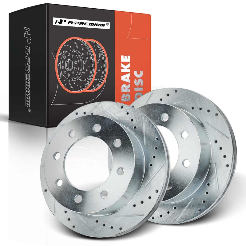 Front Drilled Brake Rotors for Dodge Ram 2500 Ram 3500 2000 2001 2002