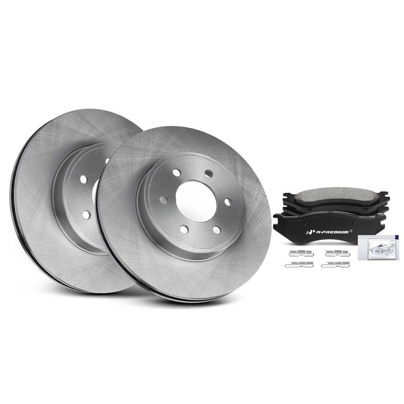 Front Disc Brake Rotors & Ceramic Brake Pads for Dodge Durango 2003 V8 4.7L 5.9L