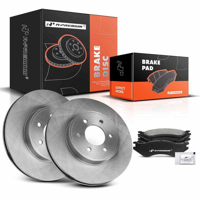 Front Disc Brake Rotors & Ceramic Brake Pads for Dodge Durango 2003 V8 4.7L 5.9L