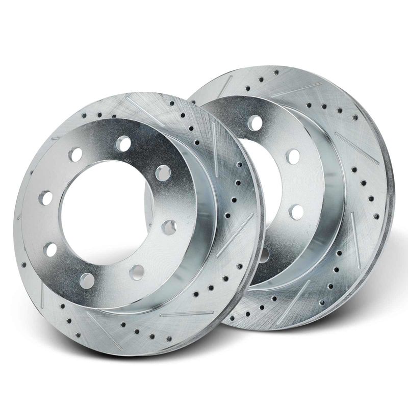 Front Drilled Brake Rotors for Dodge Ram 2500 Ram 3500 2000 2001 2002