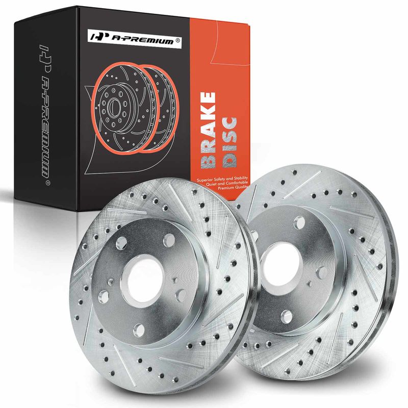 Front Drilled Brake Rotors for Toyota Camry 1992-2001 L4 2.2L