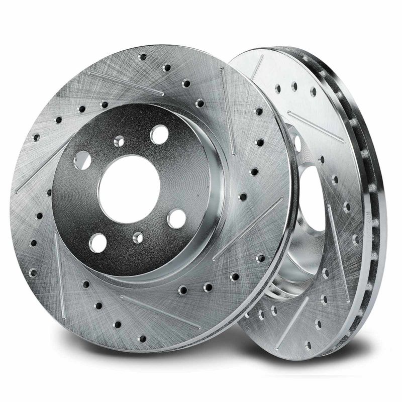 Front Drilled Brake Rotors for Toyota Corolla 93-02 Chevrolet Geo Prizm