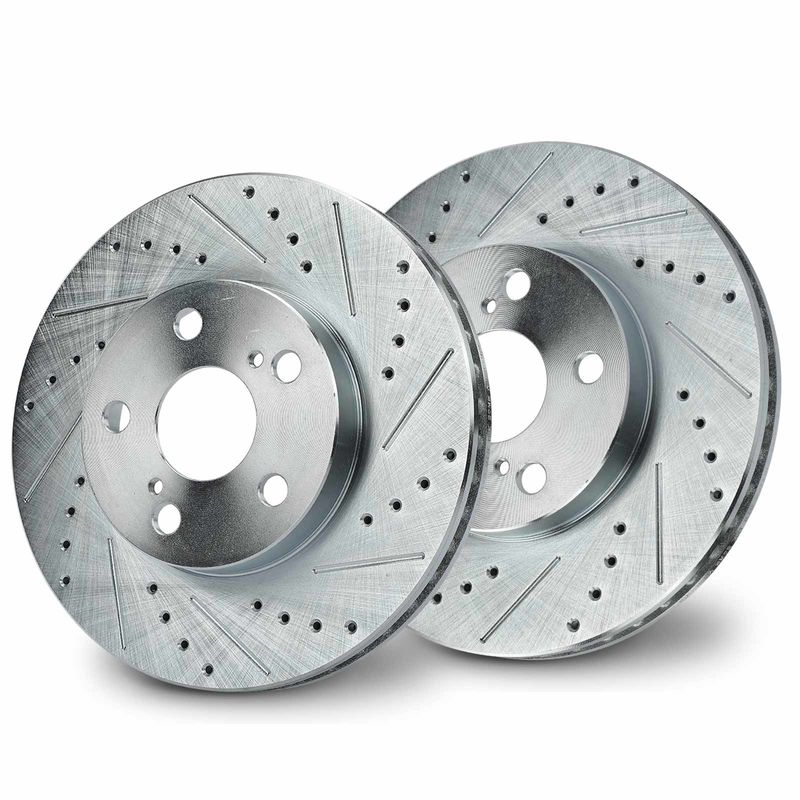 Front Drilled Brake Rotors for Lexus CT200h 2011-2017 Toyota Prius 2010-2015