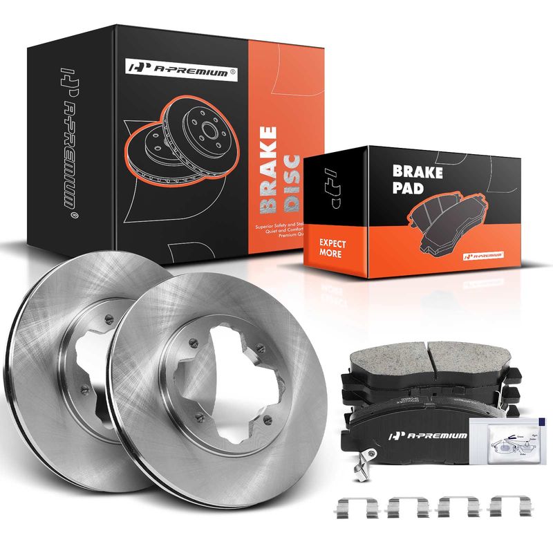 Front Disc Brake Rotors & Ceramic Brake Pads for Acura CL 1997 Honda Accord 90-97