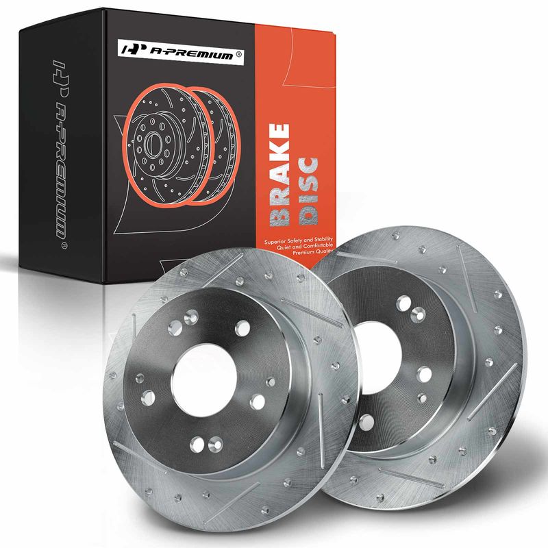 Rear Drilled Brake Rotors for Honda Accord 1998-2002 Civic Acura Integra RSX
