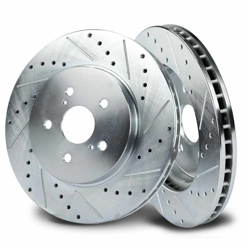 Front Drilled Brake Rotors for Toyota Highlander 06-07 Lexus RX330 04-06 RX350