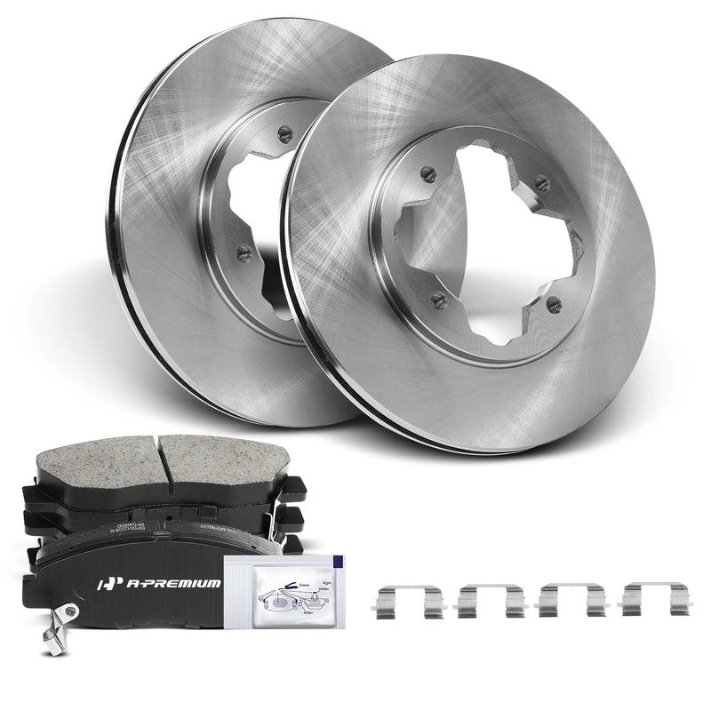 Front Disc Brake Rotors & Ceramic Brake Pads for Acura CL 1997 Honda Accord 90-97