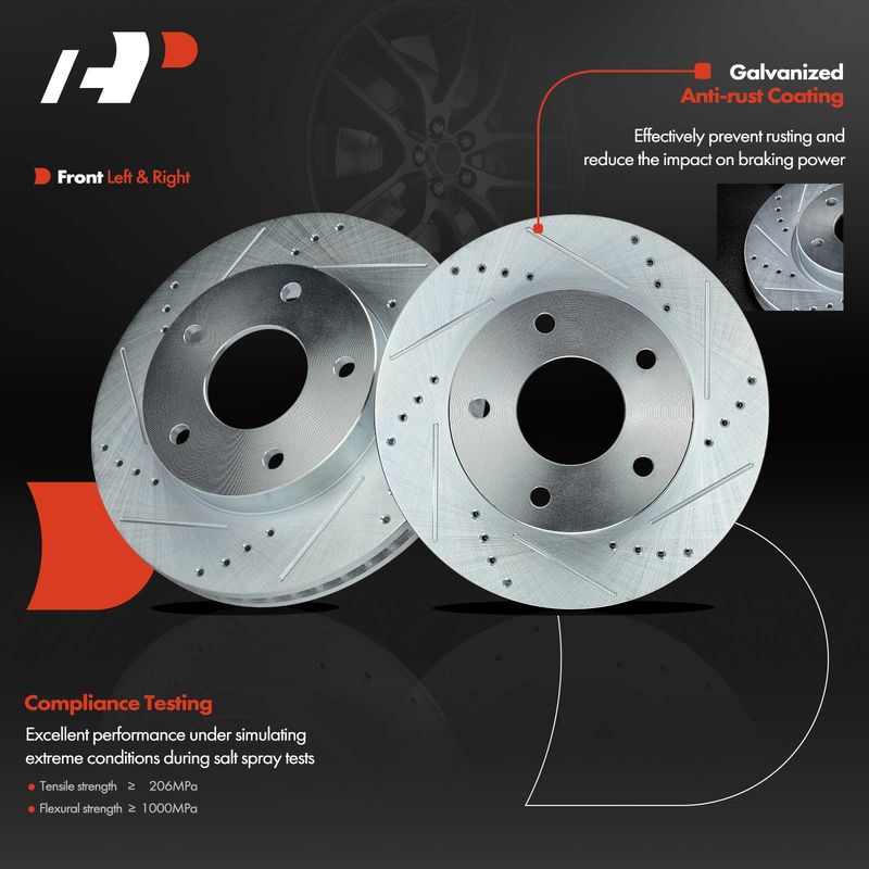 Front Drilled Brake Rotors for Chevrolet Blazer S10 Biuck Cadillac GMC Oldsmobile
