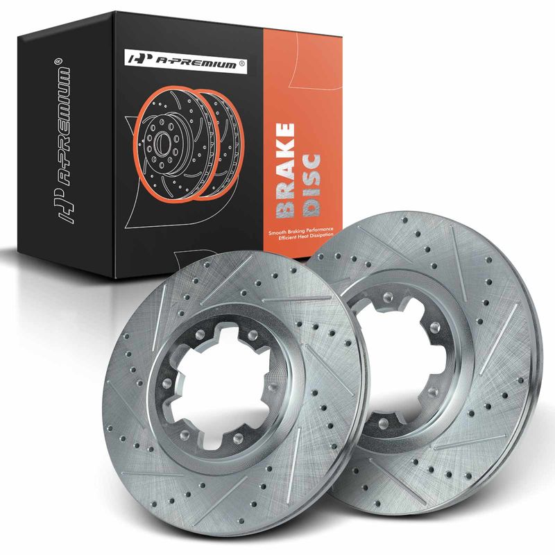 Front Drilled Brake Rotors for INFINITI QX4 98-03 Nissan Pathfinder 98-04