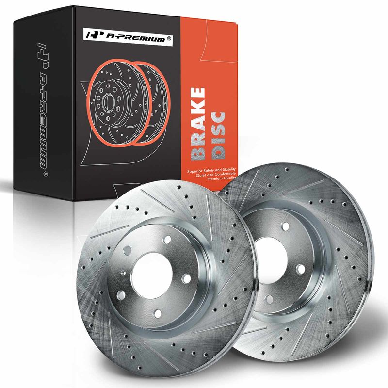 Front Drilled Brake Rotors for INFINITI G35 Nissan 350Z 03-05 295.7mm