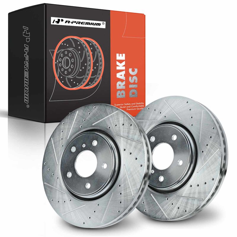 Front Drilled Brake Rotors for INFINITI FX35 2005-2012 FX37 FX45 QX70