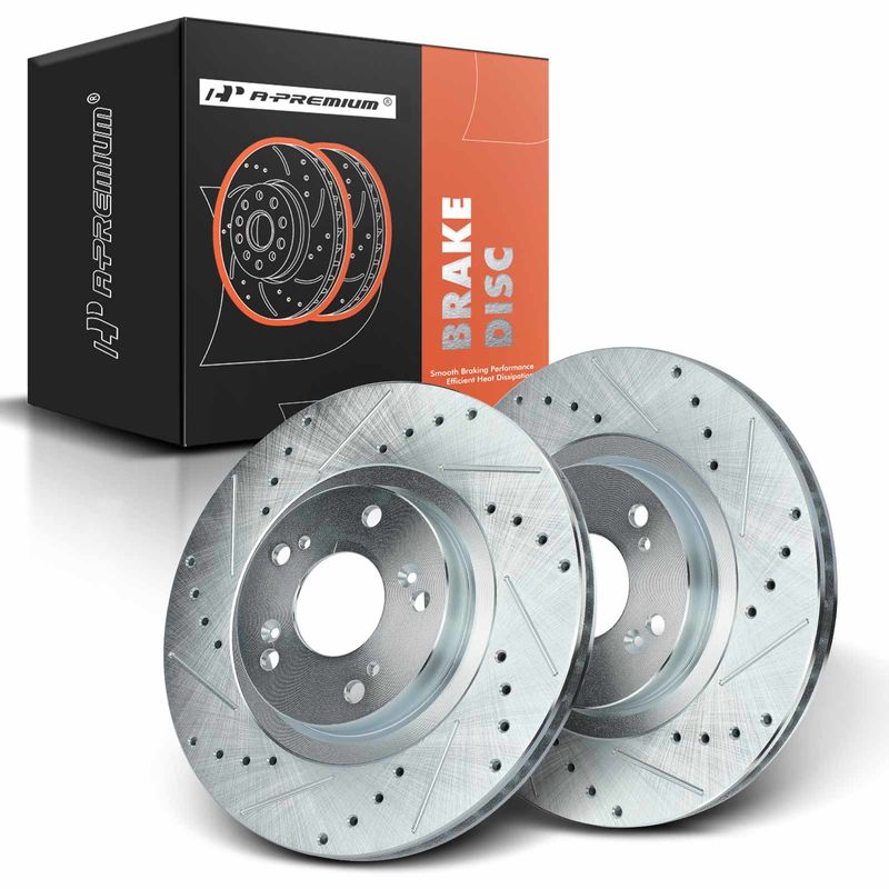 Front Drilled Brake Rotors for Honda Civic CR-V Acura CSX RSX ILX 300mm