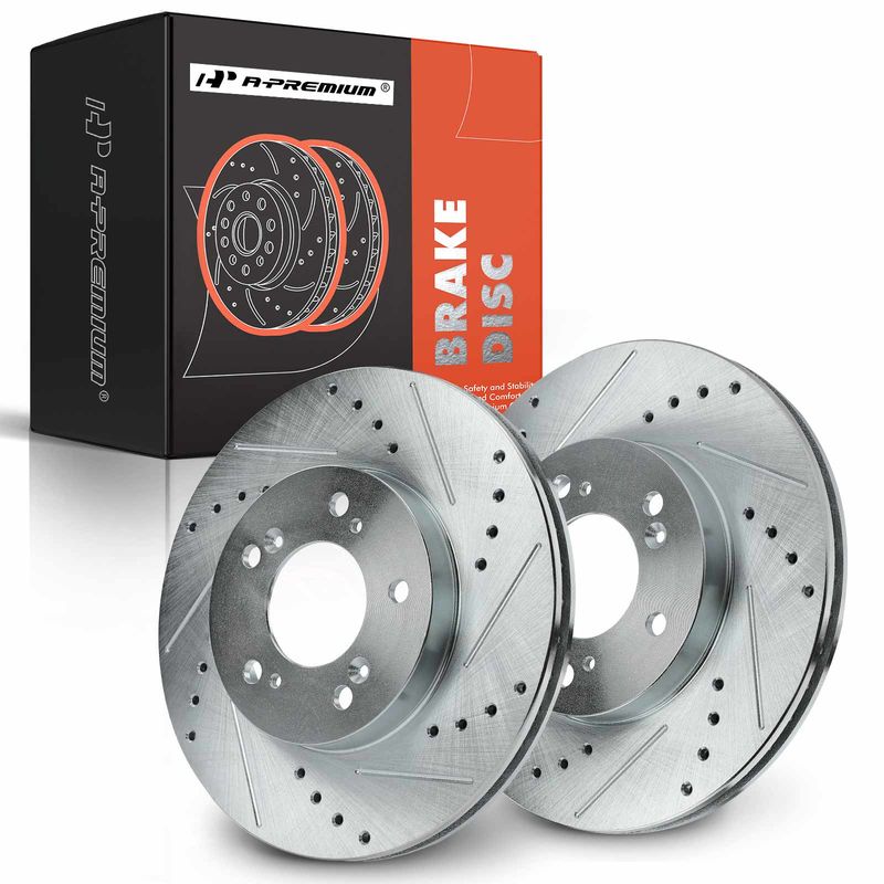 Front Drilled Brake Rotors for Honda CR-V 1997-2001 Prelude Acura Integra RL